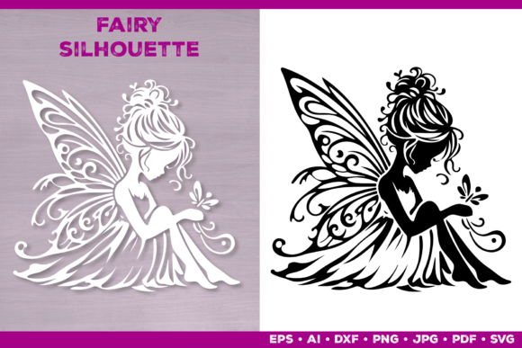 Download Flower Fairy Silhouette SVG - Premium Resources